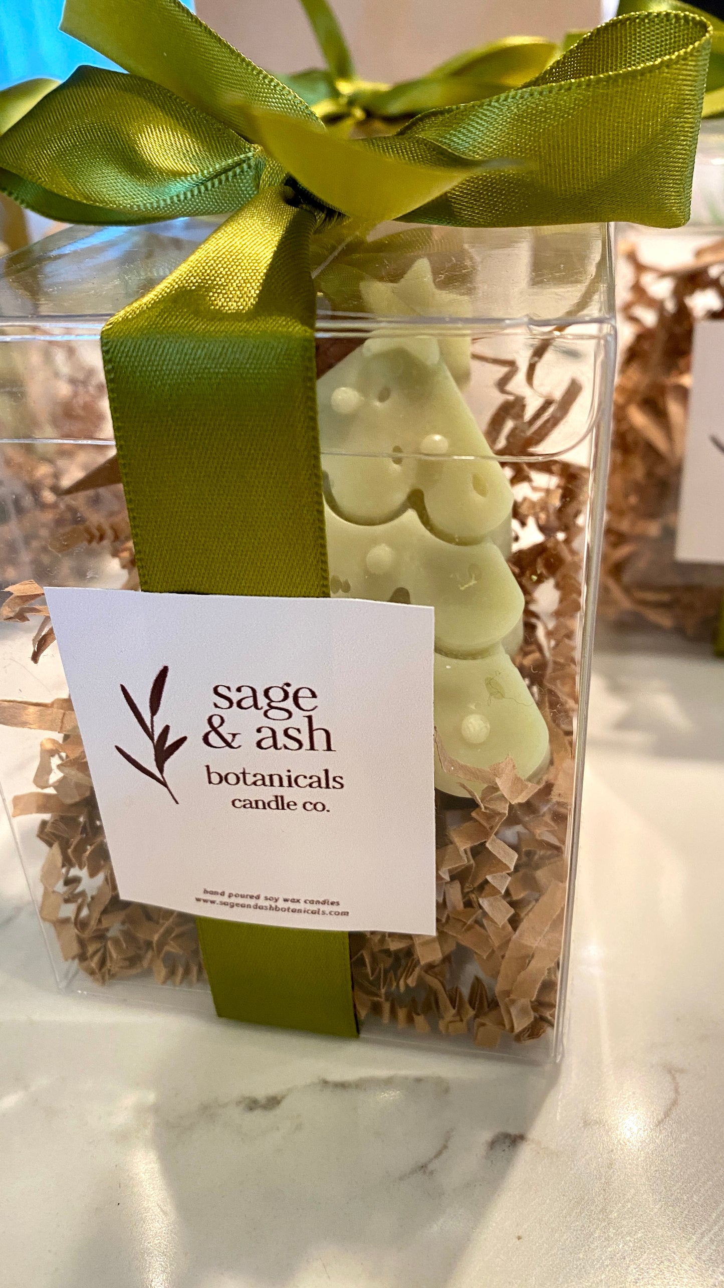 Small Christmas Pillar Candle - Scented