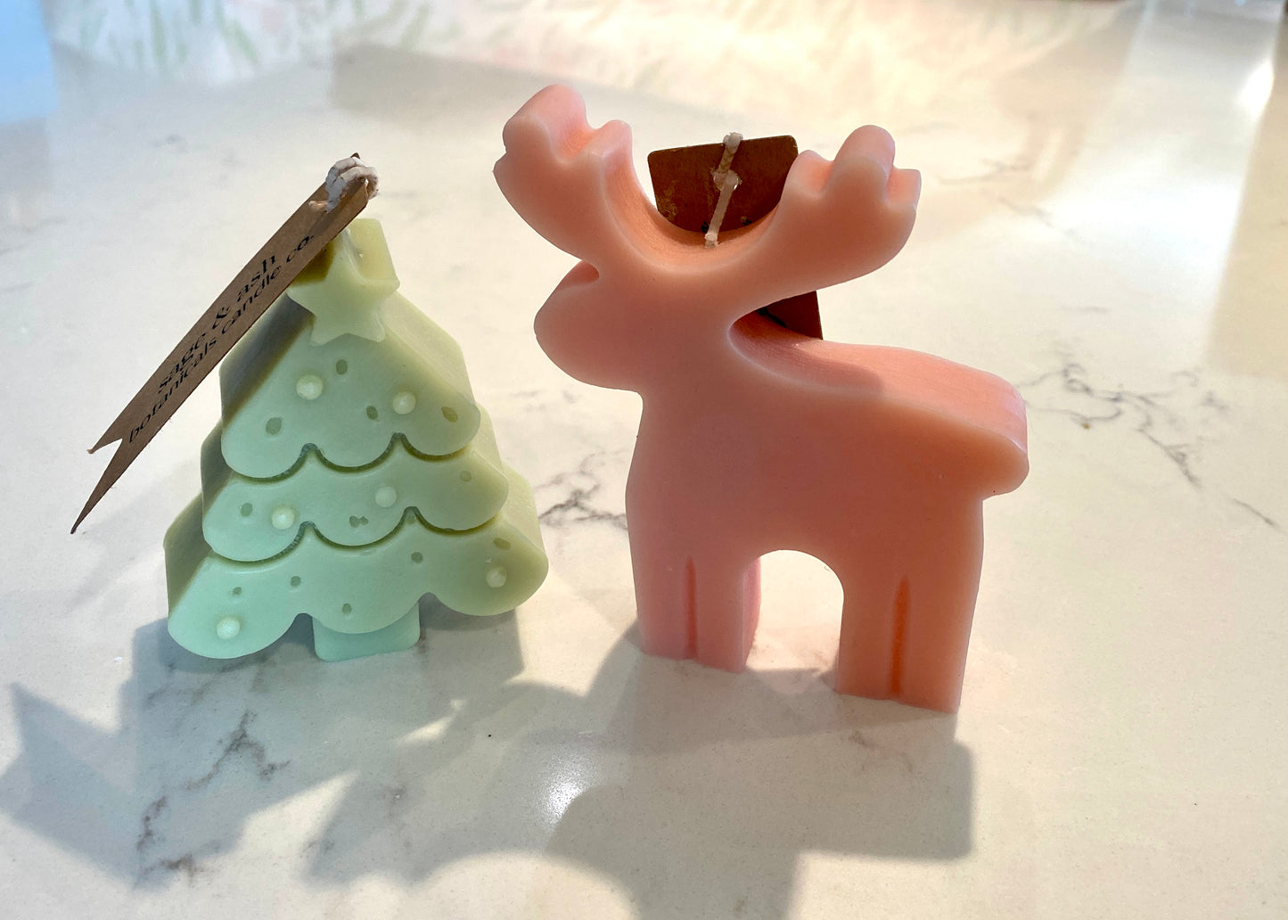 Small Christmas Pillar Candle - Scented