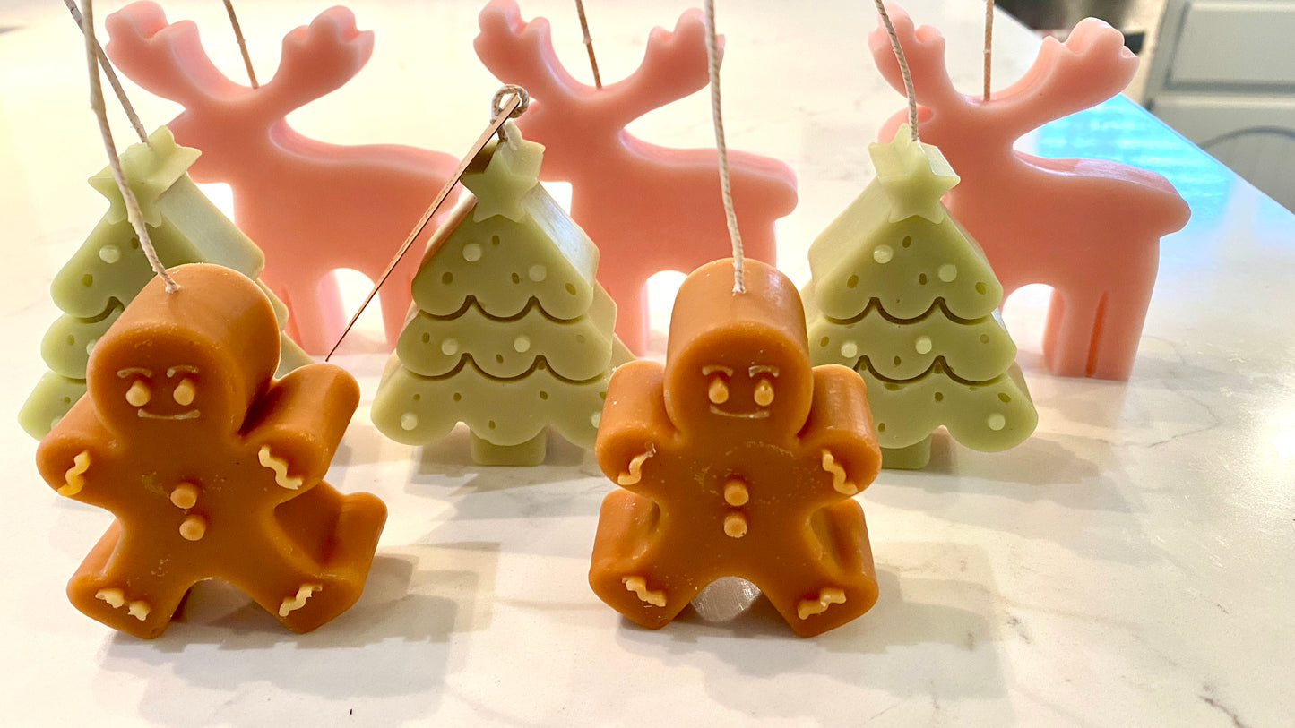 Small Christmas Pillar Candle - Scented