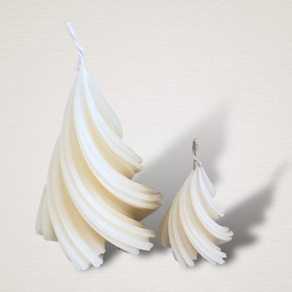 Large Swirl Tree Pillar Candle