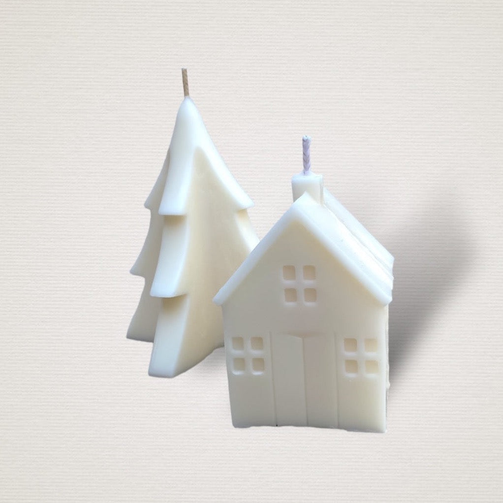 Small House Pillar Candle