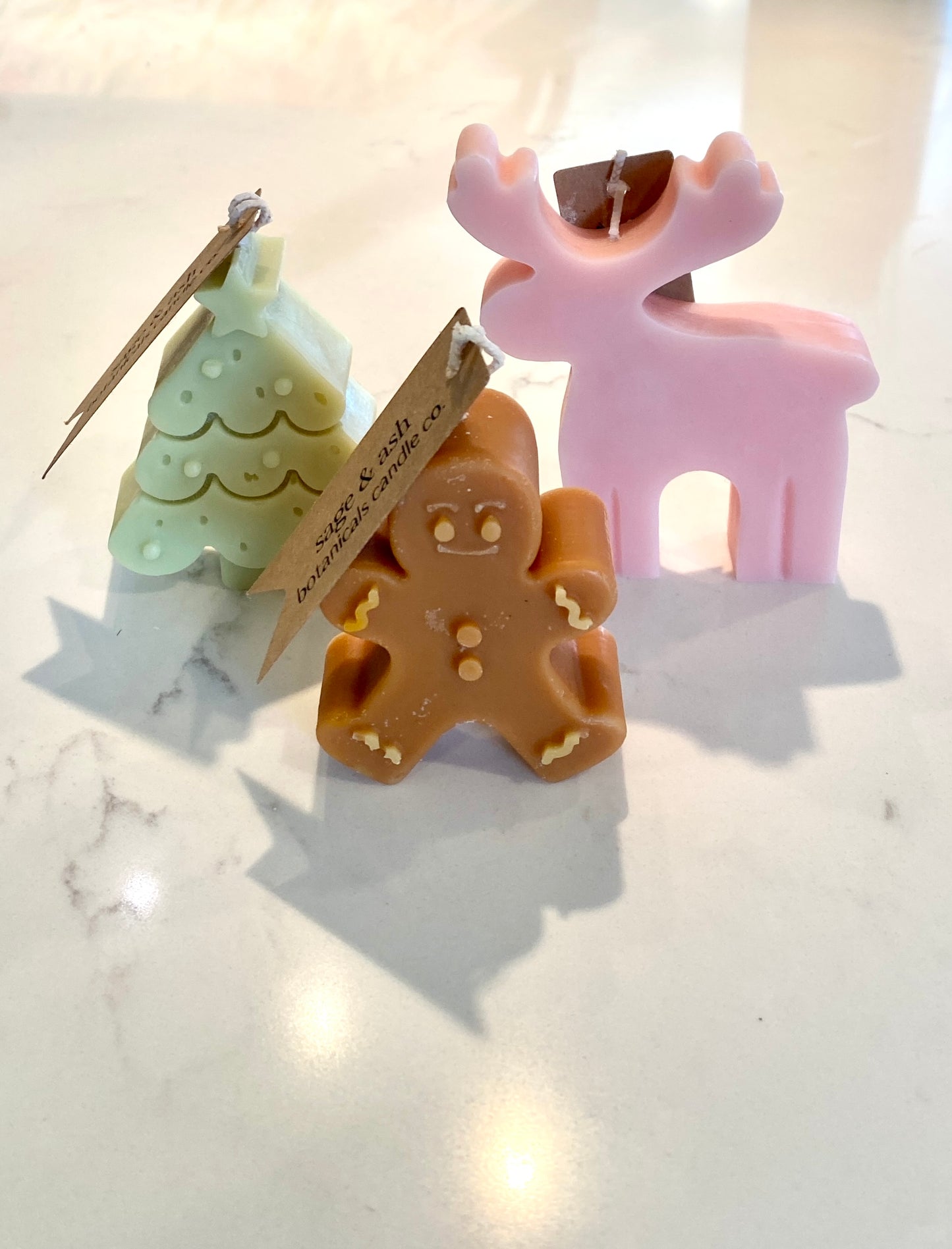 Small Christmas Pillar Candle - Scented